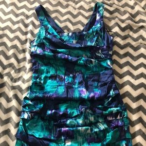Express Crinkled Sleeveless Dress Multicolor